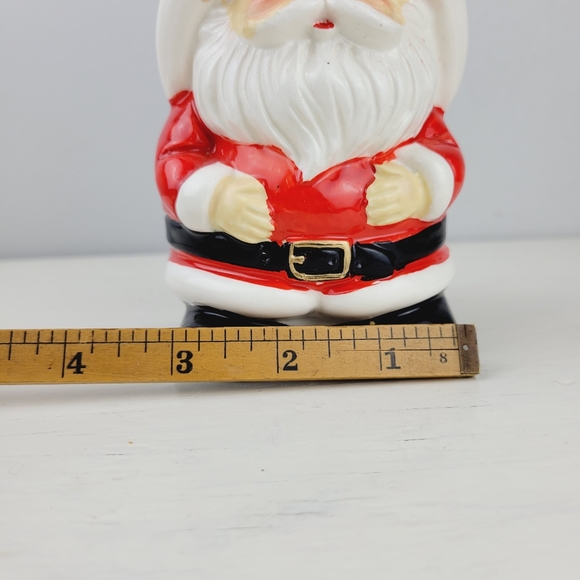 Vintage Christmas Santa Ceramic Planter Japan Handpainted 5.5" - Picture 10 of 12
